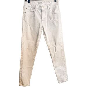 Moussy Vintage Distressed Skinny Jeans in White 27